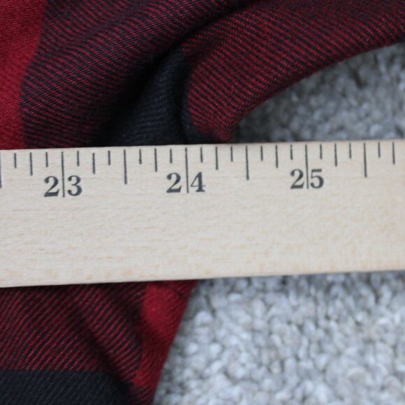 Tailor Vintage Shirt Mens Large Red/Black Plaid Performance Flannel Flip Cuff - Picture 12 of 14
